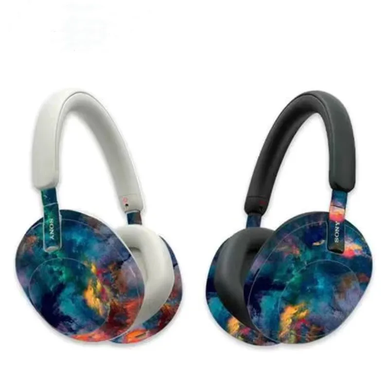 Colorful 3M Skin Sticker for Sony WH 1000XM5 Headset Wrap Cover Universal Vinyl Decal Skin WH 1000XM5 Wireless Headphone