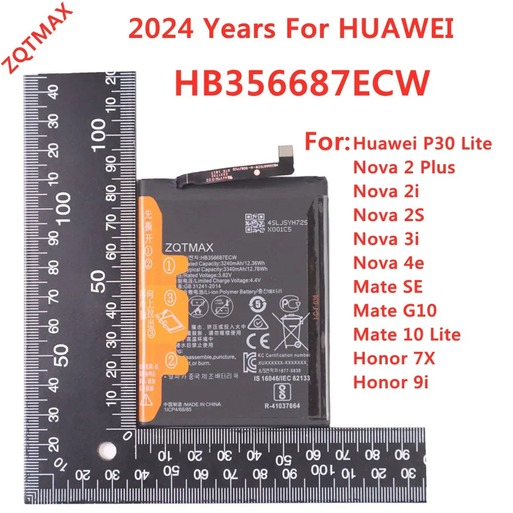 

HB356687ECW 3340mAh Battery For Huawei Mate P30 Lite 10 Lite G10 Nova 2 Plus 2i 3i 4e Honor 9i 20S 7X Mate SE Battery Bateria