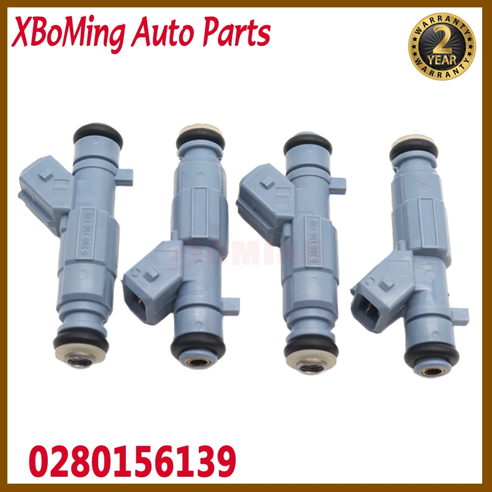 

4PCS 0280156139 Car Fuel Injector For Citroen C4 2.0 16V 2004-2010 Peugeot 206 2.0 RC 2003-2008 307 2.0 16V 2003-2008