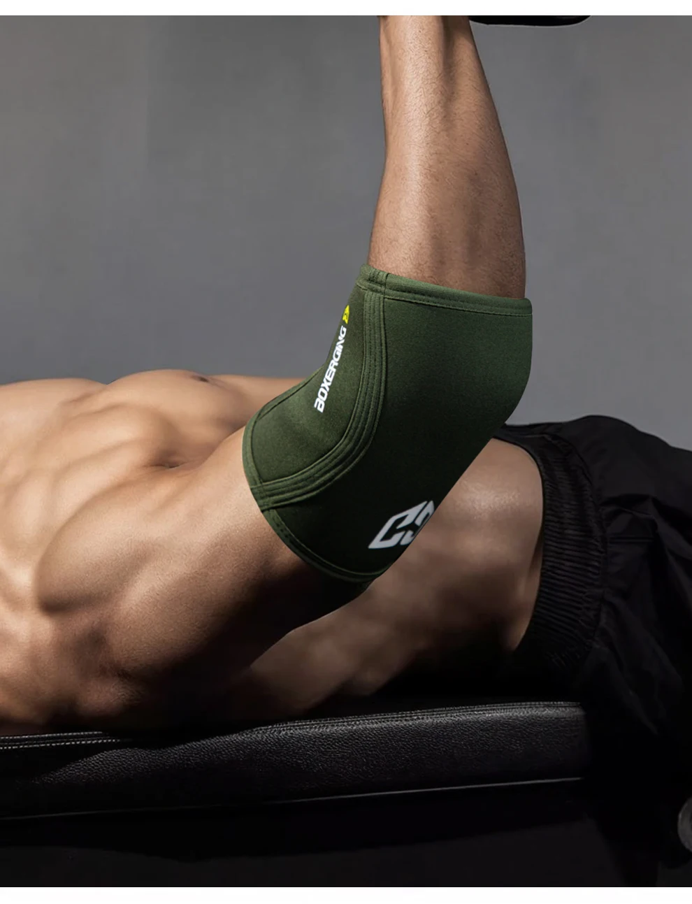 Fitness Ellenbogenschutz Strongman Gewichtheben Bankdrücken Deep Squat Ellenbogen Herren Damen Fitness Training Sport Schutz E – Detail 11