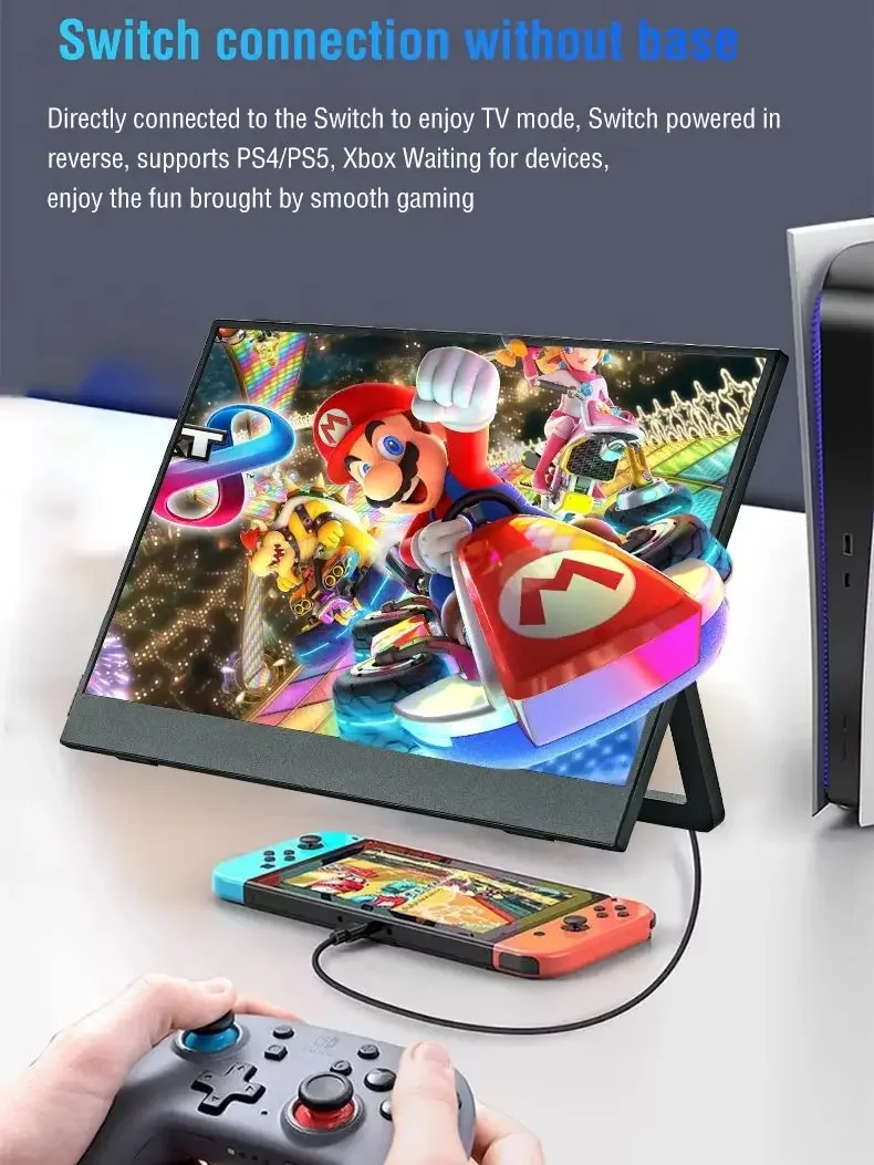 16 Zoll 2,5K 144Hz Tragbarer Touchscreen-Monitor, auch als Non-Touch-Version erhältlich, 16:10, 100% sRGB, 500 cd/m² Gaming-Display für Laptop, Switch, PS4, PS5, Xbox