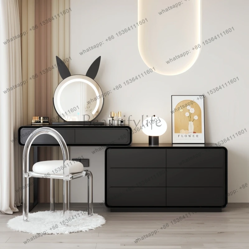 

black makeup headdresses Dressing table comfortable for bedroom tables with mirror stool vanity dressers hairstyle furniture