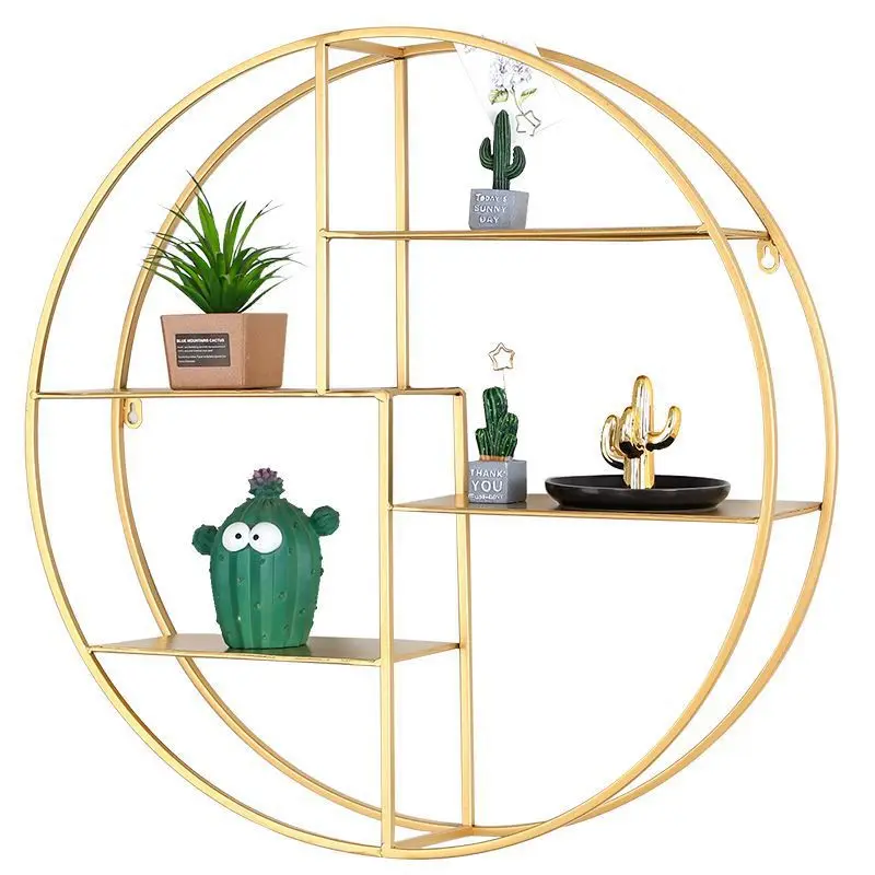 

Wrought iron wall rack Barber shop Hair and nail beauty club decoration shelf Restaurant hanging rack