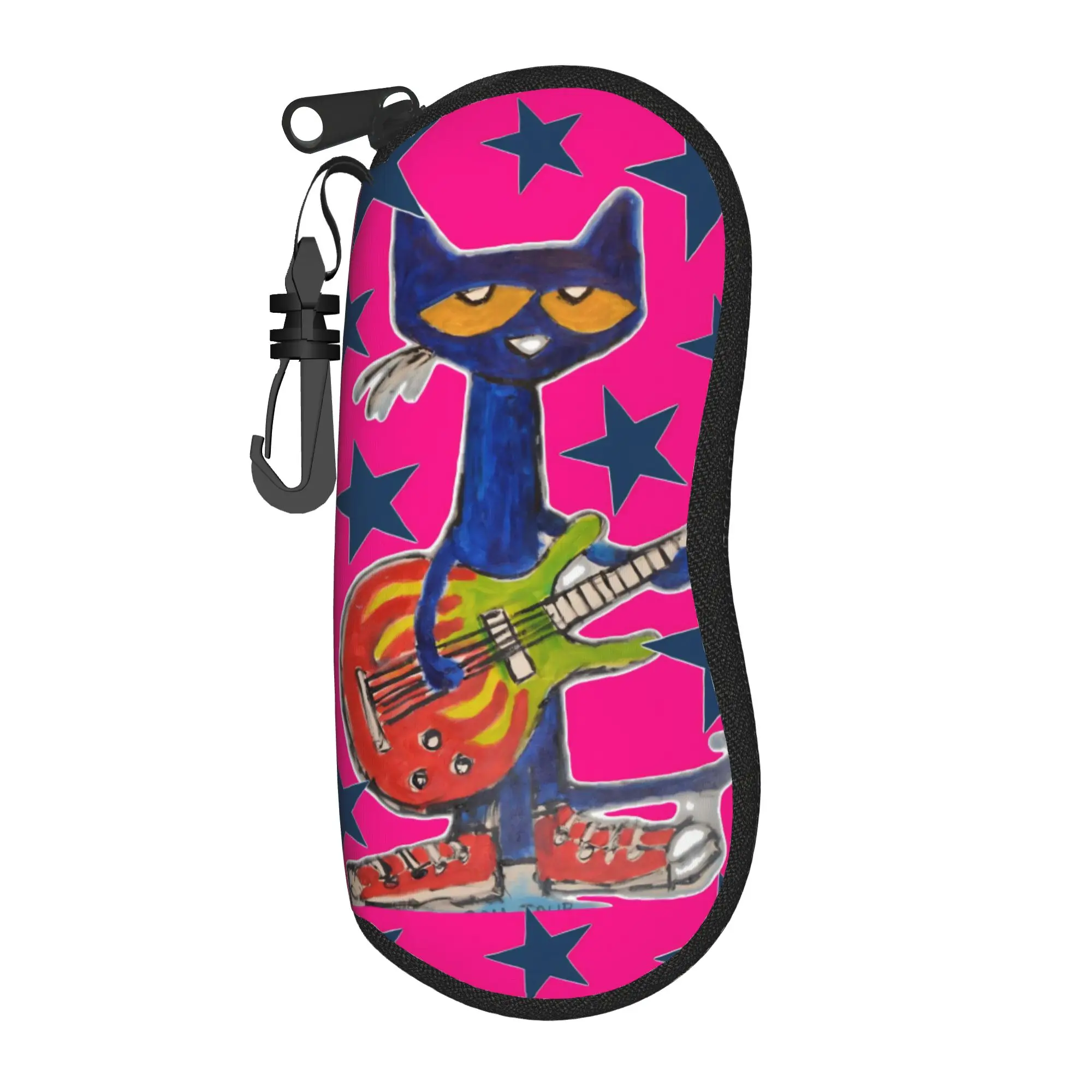Pete The Cat Cartoon Glasses Case Men Women Anti-Fall Accessories  Eyewear Storage Box Protector Eyeglasses Box