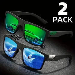 2pcs Fashion Polarized Sports Glasses, Men's Driving Bicycle Fishing Glasses