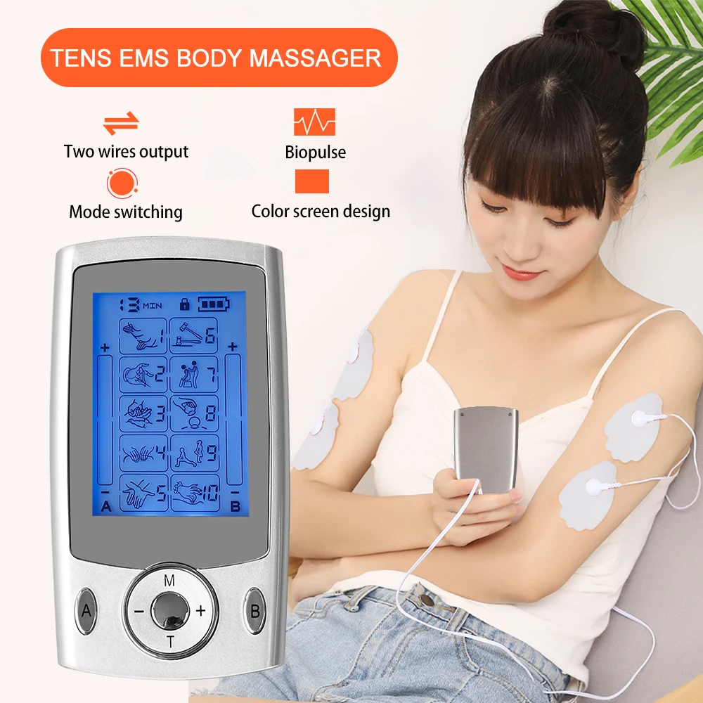 

Tens Muscle Electrostimulator 10 Modes EMS Acupuncture Therapy Massage Digital Meridian Physiotherapy Apparatus Relax Machine
