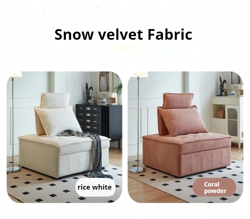 Modern Foldable Convertible Sofa Bed Single Sleeper For Small Space Living Room