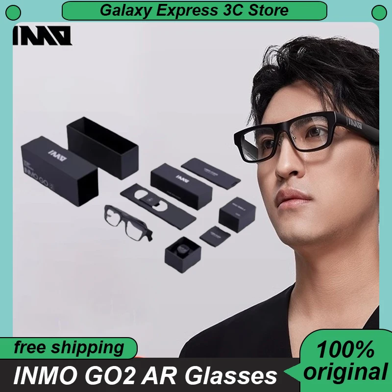 INMO GO2 AR Smart Translation Glasses Portable Teleprompter Translation Set Real-Time Simultaneous Translation Machine Custom