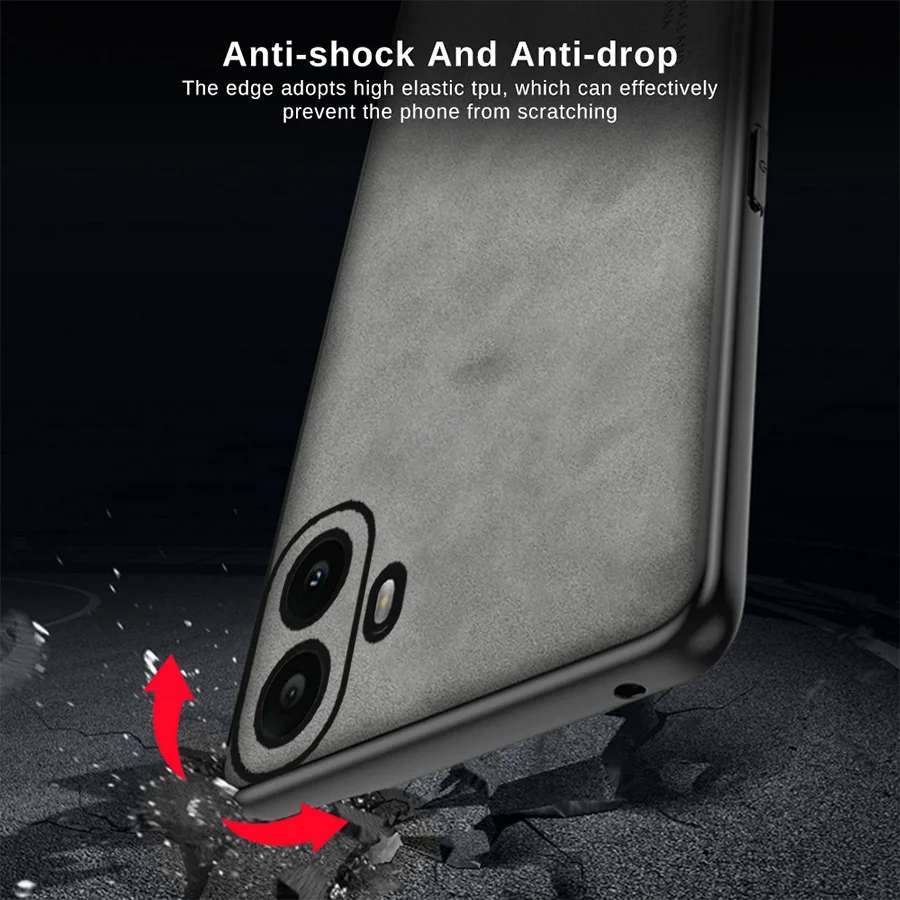 For Nothing CMF Phone 1 Phone1 Case Sheepskin Leather back cover NothingCMFPhone1 CMFPhone1 coque All-inclusive Camera protector