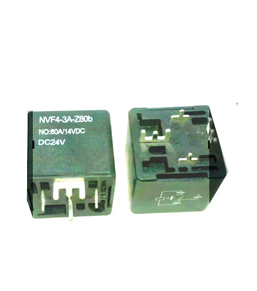 HOT NEW NVF4-3A-Z80b-DC24V NVF4-3A-Z80b-24VDC NVF4-3A-Z80b DC24V 24VDC 24V  80A PCB leg relay