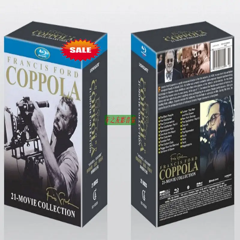 

Коллекционный бокс-сет BD Blu-ray Фрэнсиса Форда Копполы: 21 диск классических фильмов