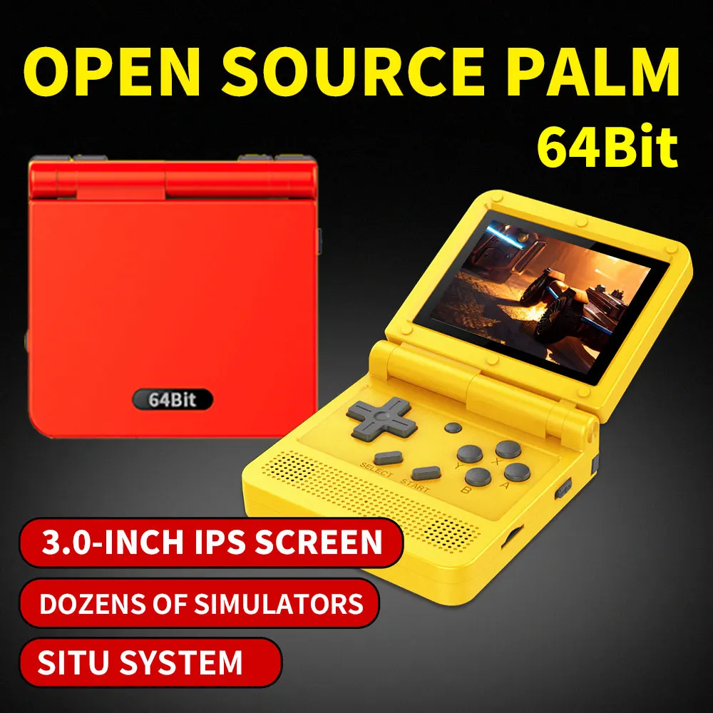 V90 open source source handheld mini retro nostalgic vintage game console classic GBA replica pocket handheld 64-bit IPS HD scre