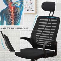 Black Swivel Mesh Computer Ergonomic Chair Gaming Chair High Back With Adjustable Armrest Head Support Quality Office Chair