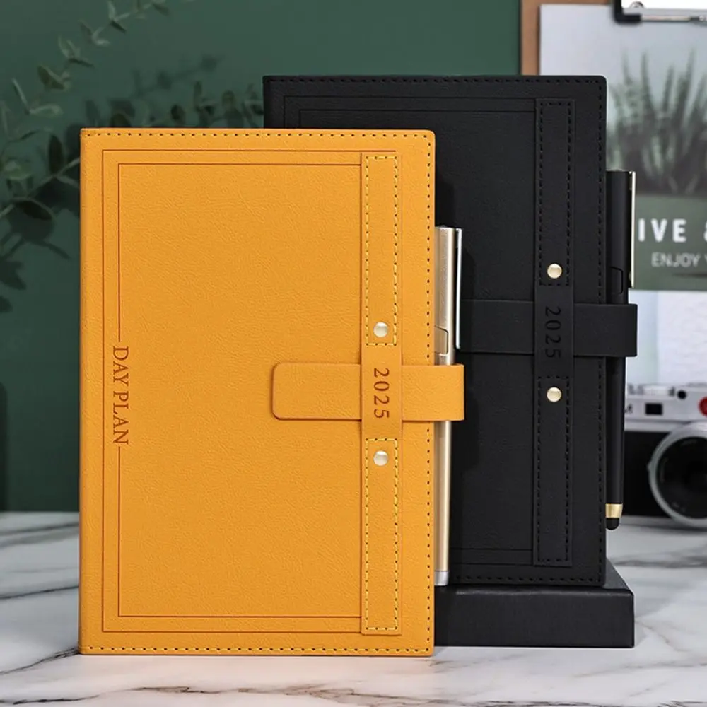 ソフトpuカバーアジェンダプランナーノートブック、シンプルなポータブルメモ帳、365日、176ページ、12か月、a5,2020