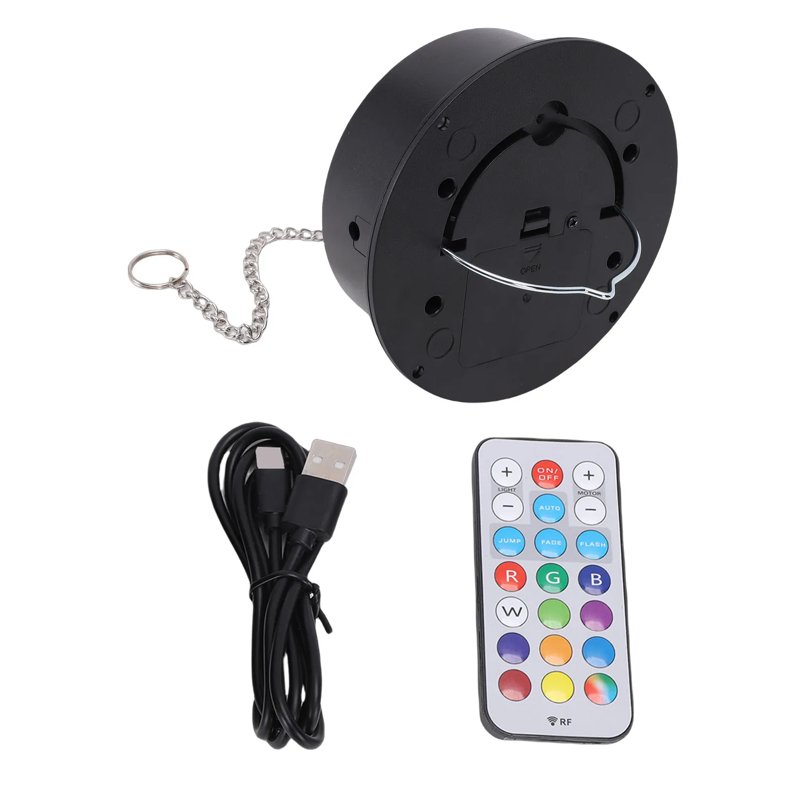 

Mirror Ball Motor Battery Powered Mirror Ball Motor Rotator with Remote Multi Light Effects for Party Wedding