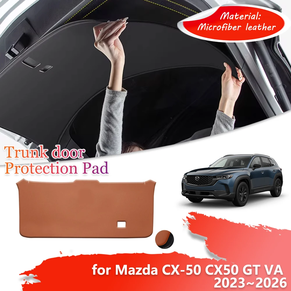 Trunk Tailgate Protection Mat for Mazda CX-50 CX50 GT VA 2023~2026 Car Door inside Leather Anti-dirty Cover Pad Part Accessories