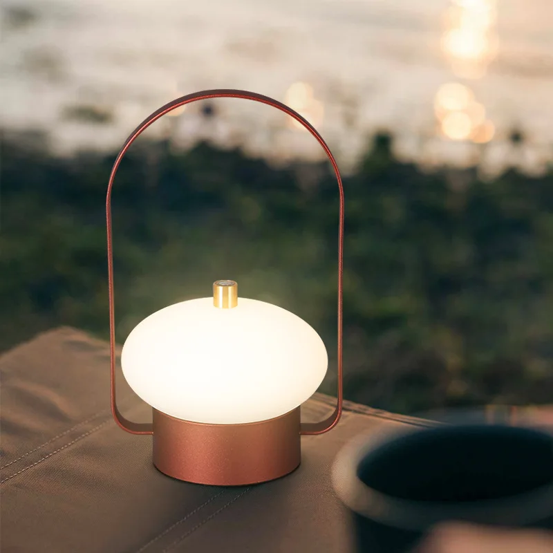 Handheld Lantern LED Rechargeable Outdoor Night Decorative Stand Camping Lamp