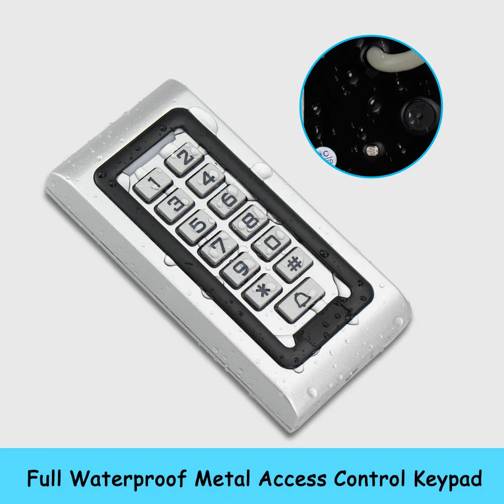 Outdoor IP68 Waterproof Access Control System Kits door 125KHz RFID Keypad Metal Case Password Controller Electromagnetic Lock