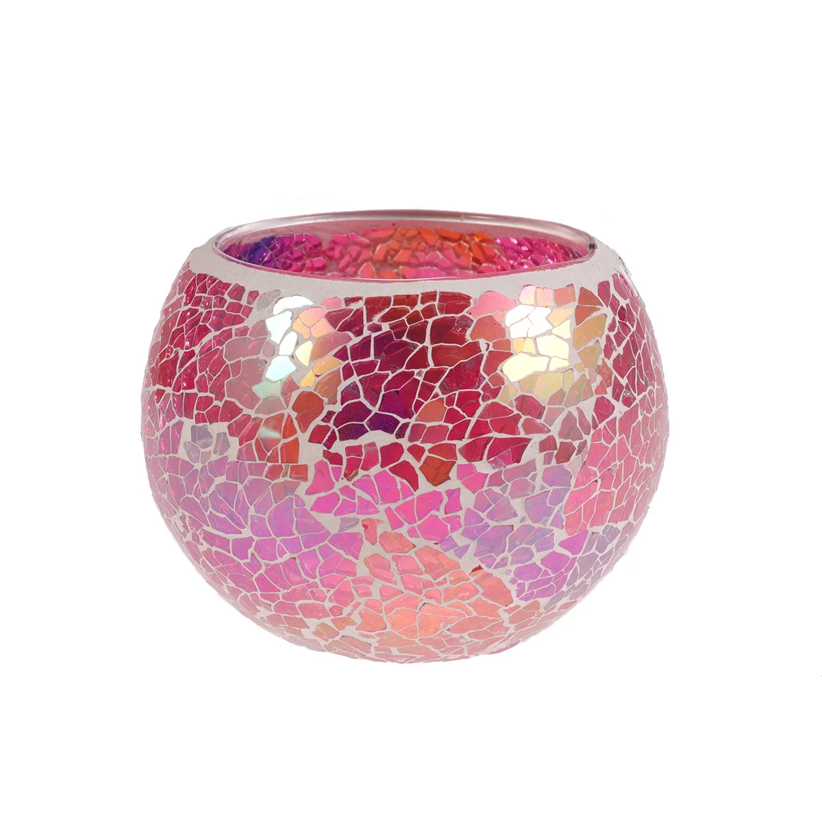 

Colorful Glass Tealight Holder Mosaic Design for Home Office Wedding Romantic Candlelight Dinner Holder