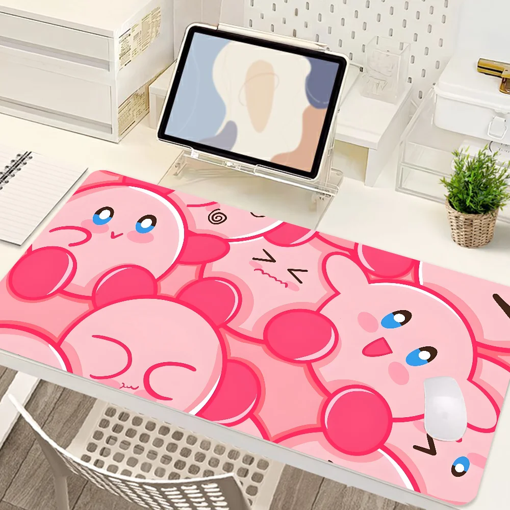 

Star Kirby Pink Kawaii Mousepad Mousepad New Arrivals Large Gaming Mousepad L XL XXL Gamer Mouse Pad Size For Keyboards Mat