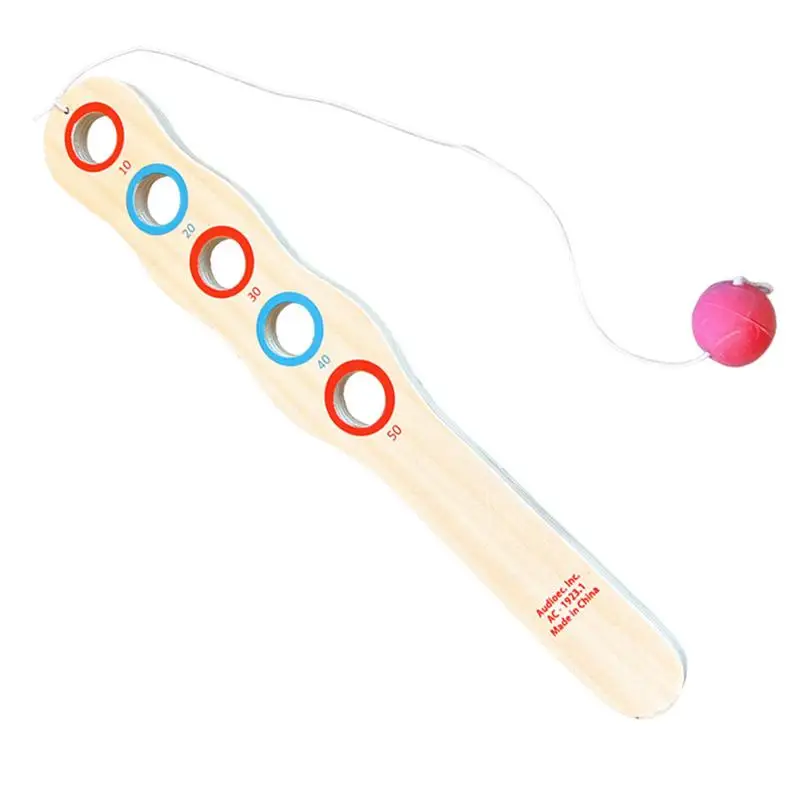 Bounce Back Paddle Ball Paddle Board Toy Wooden Paddle Ball Paddle Ball Rackets Kids Sensory Outdoor Toys For Boys Indoor