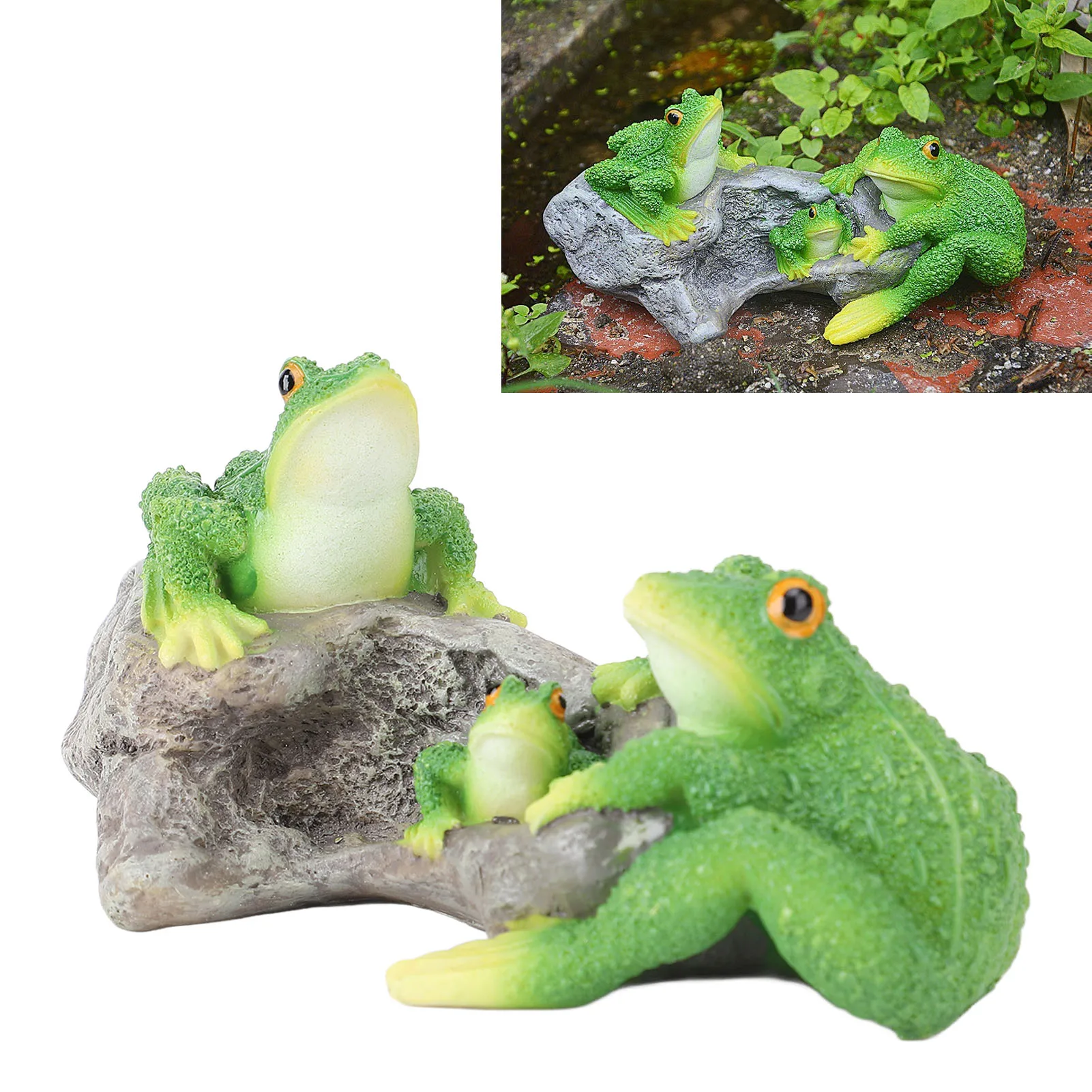 

Frogs Statue Garden Decor Resin Weatherproof Outdoor Frog Figurines Lawn Ornament For Indoor Outdoor Patio Yard