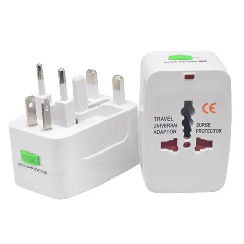 Adaptador universal em todo o mundo tomada elétrica au reino unido eua ue plug adaptador carregador de parede viagem opção energia ac 2 portas carregamento usb