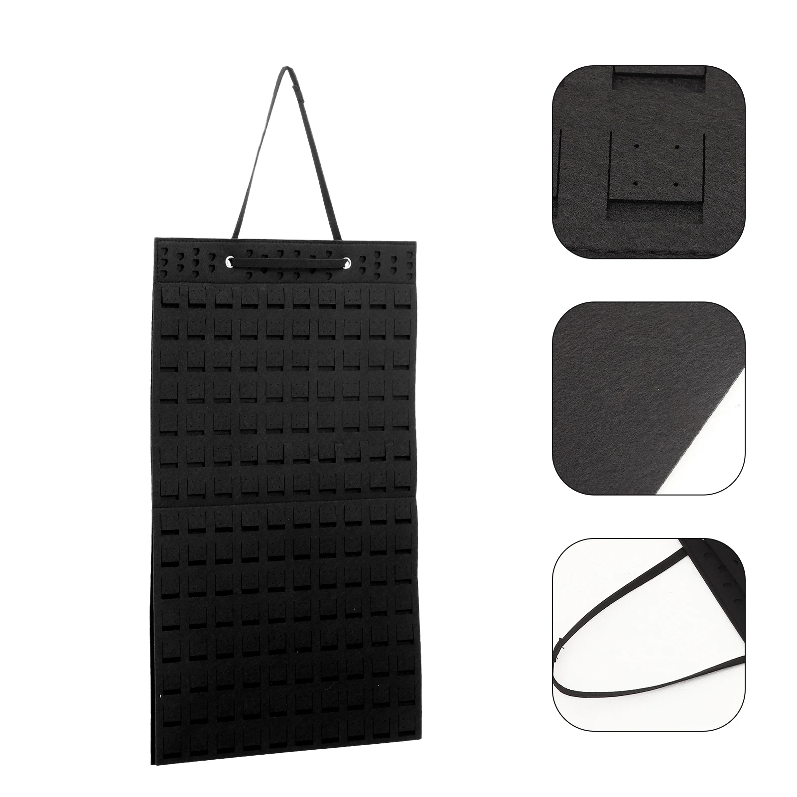 

Earring Storage Bag Hanging Organizer Jewelry Holders Bags Display Necklace Felt