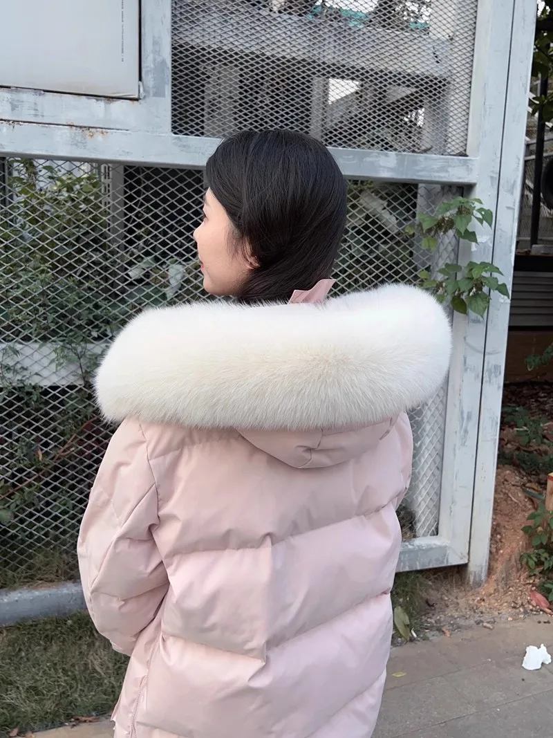 

Зимний шарф из 100% натурального лисьего меха, женский теплый шарф с капюшоном, прямой воротник, украшение, шарфы из натуральной лисы, роскошная большая шаль, женские накидки