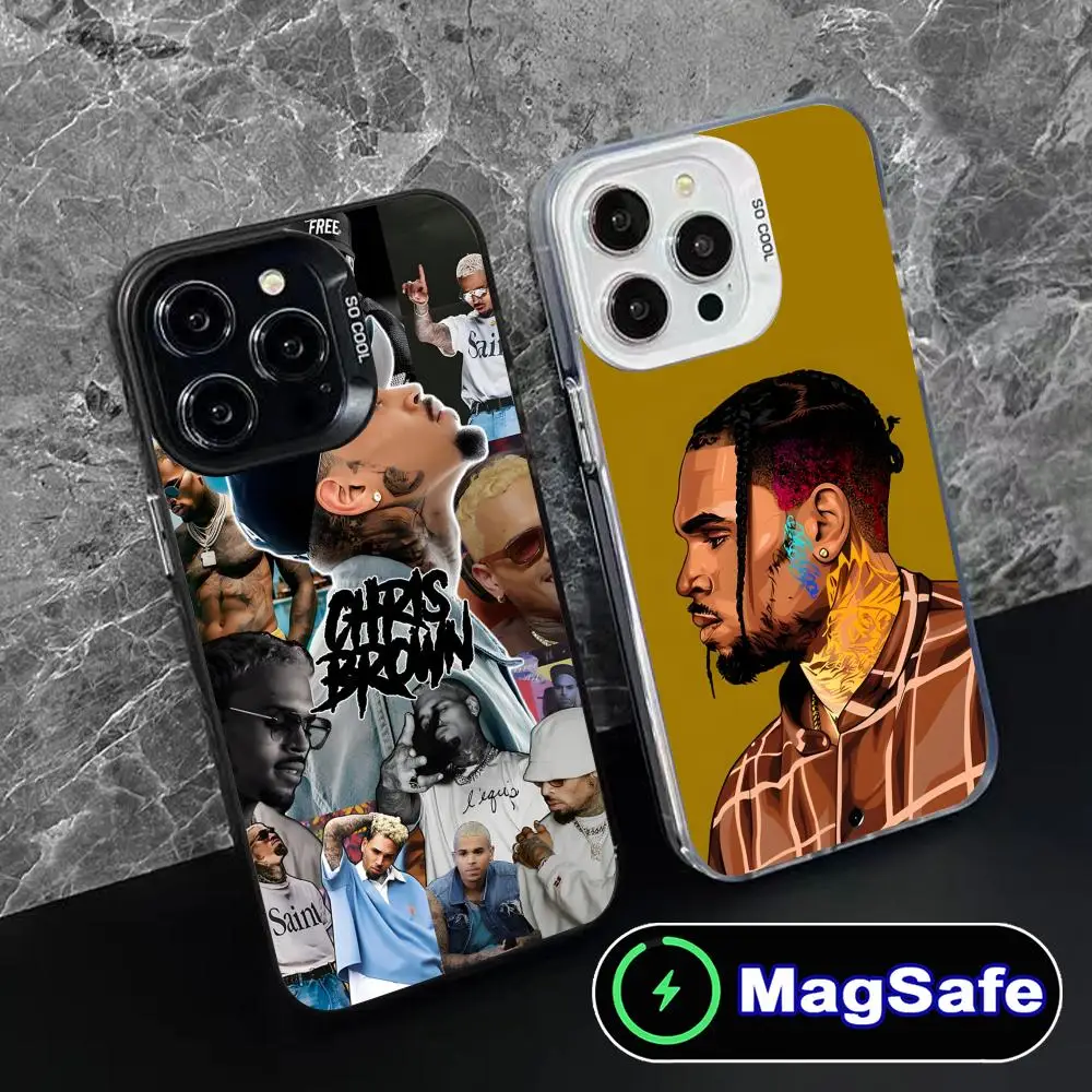 

Чехол Chris Brown для мобильного телефона iPhone 17, 16, 15, 14, 13, 12, 11 Air Pro Max Plus MagSafe, полупрозрачный цветной чехол, красивый чехол