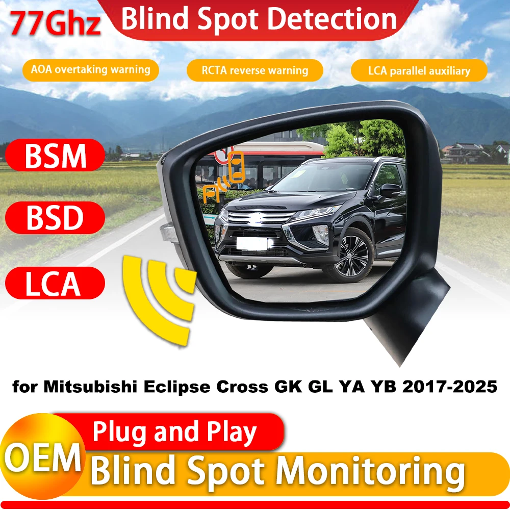 for Mitsubishi Eclipse Cross GK GL YA YB 2017-2025 OEM Blind Spot Warning Detection Lane Change Assist LCA BSW BSD System Radar