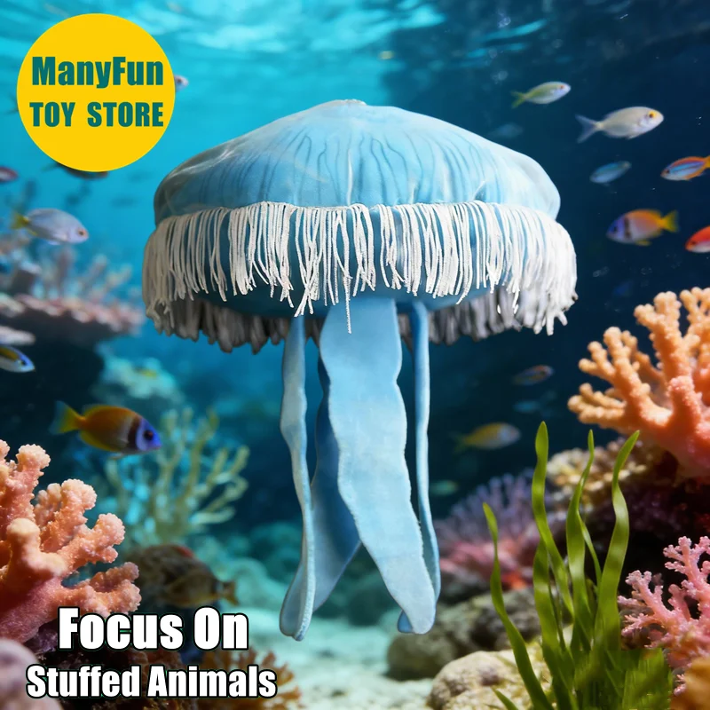 ตุ๊กตาแมงกะพรุนจำลองเหมือนจริง รุ่นออเรเลีย ออร์ริต้า ตุ๊กตาแมงกะพรุนนุ่มนิ่ม ตุ๊กตาสัตว์จำลองแมงกะพรุน