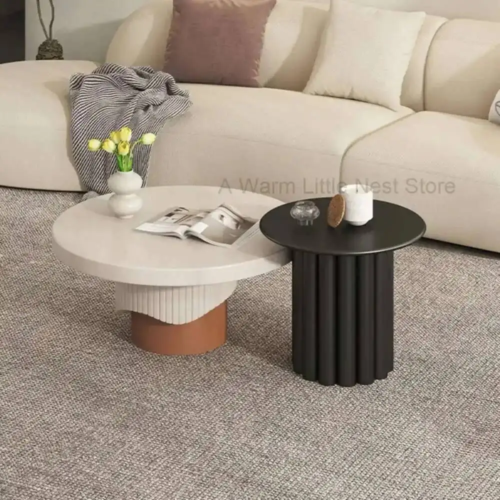 

Creative Round Coffee Table Living Room Large Aesthetic Bedroom Coffee Tables Makeup Hallway Free Shipping Table Basse Furniture