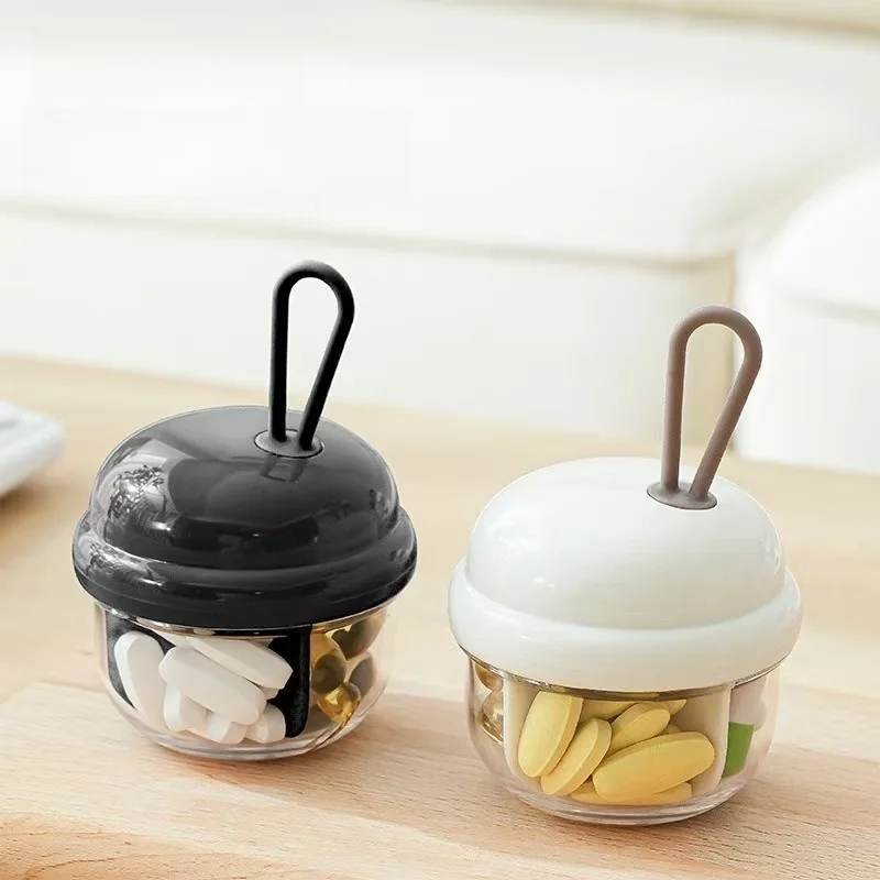 One mini portable medicine box, a transparent and sealed small medicine box for travel and business trips