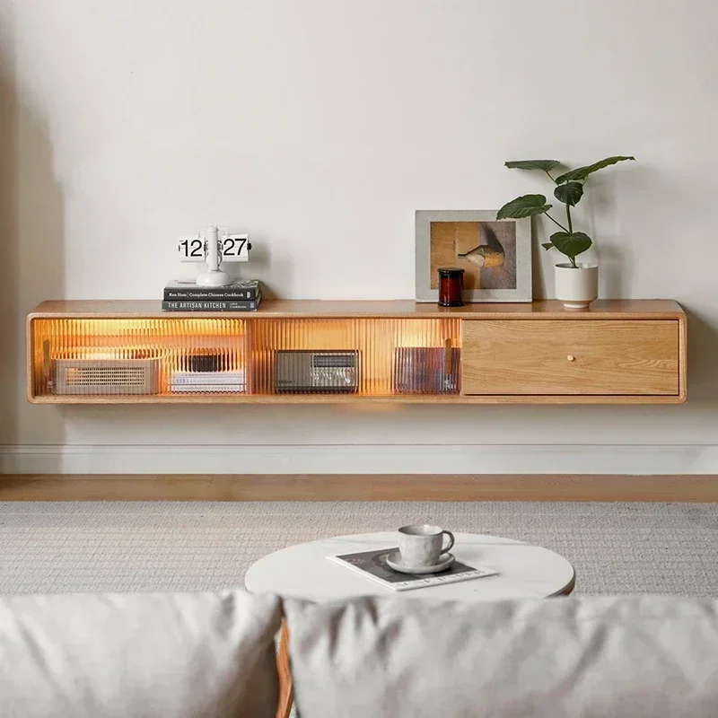 Hanging TV Cabinet Japanese Small Apartment Platform Modern Simple Tv Stand Wall Hanging Living Room Soportes De Tv Furniture