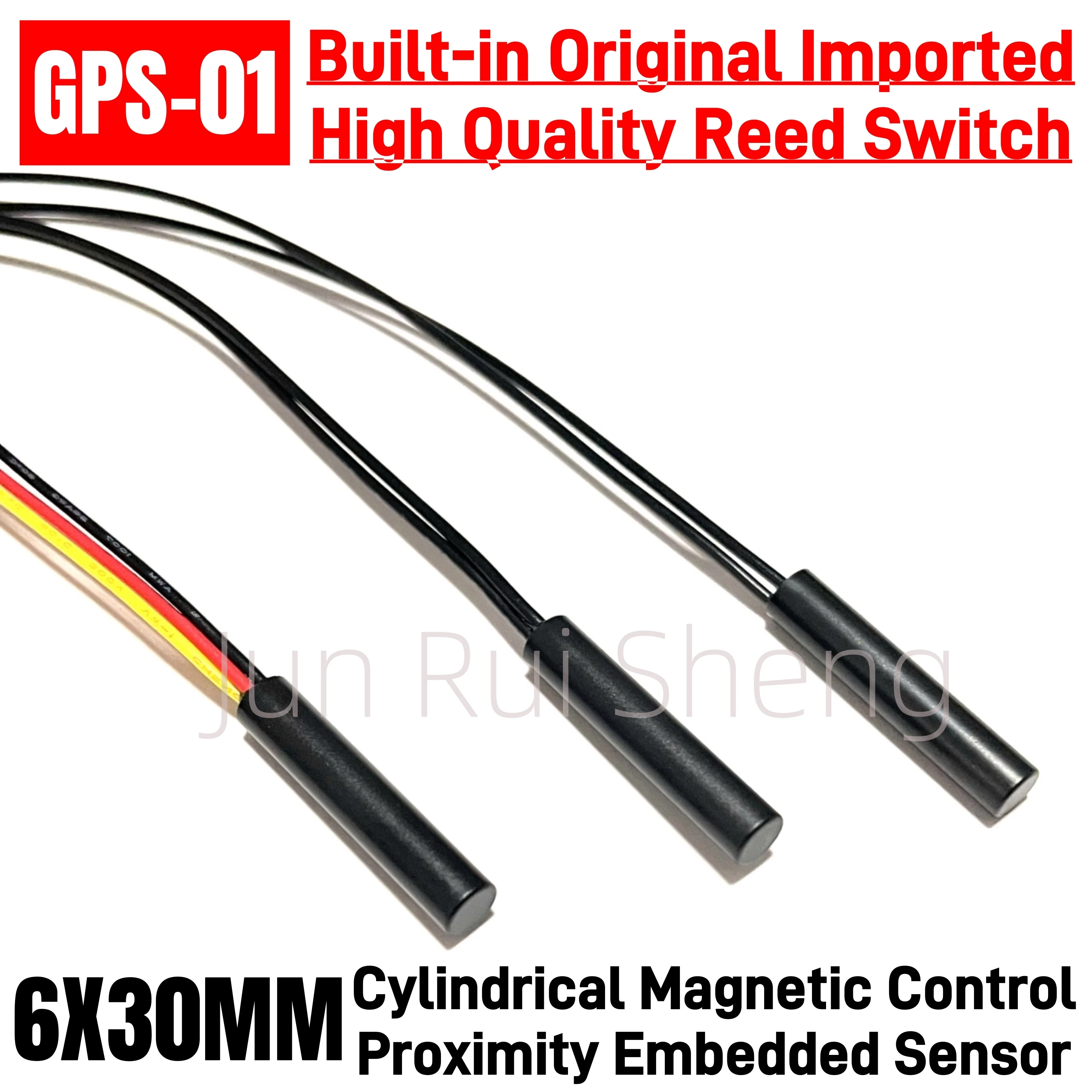 5PCS Cylindrical Reed Switch Magnetic Contact GPS-01 30MM Normally Closed/Open 3*Line NO NC Conversion Proximity Embedded Sensor