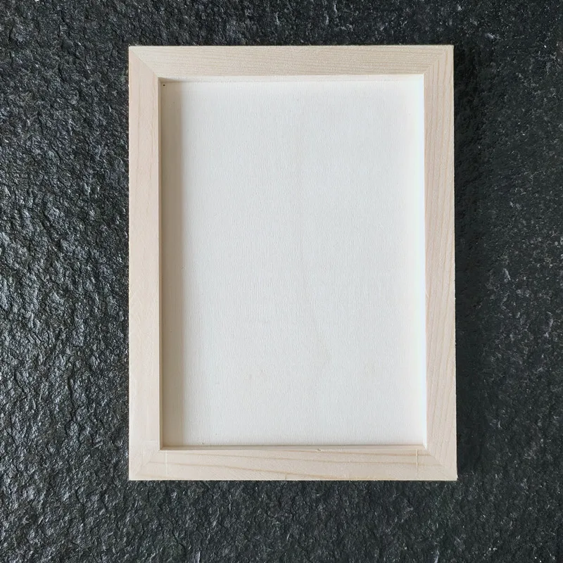 

3pcs Colorful Mud Wooden Kids Art Three-dimensional DIY Beige Frames Craft Wood Photo Frame Embroidery Display Small Picture