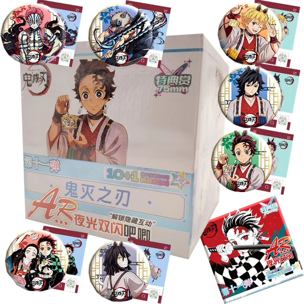 

Demon Slayer Anime Peripheral Collection Transparent Cards Characters Badge Cute Brooches for Clothes Accessories Festival Gifts