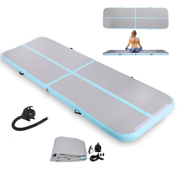 

4M/13.1FT Inflatable 4 Inch Thickness Gymnastics Airtrack Training Mat with Electric Air Pump for Tumbling