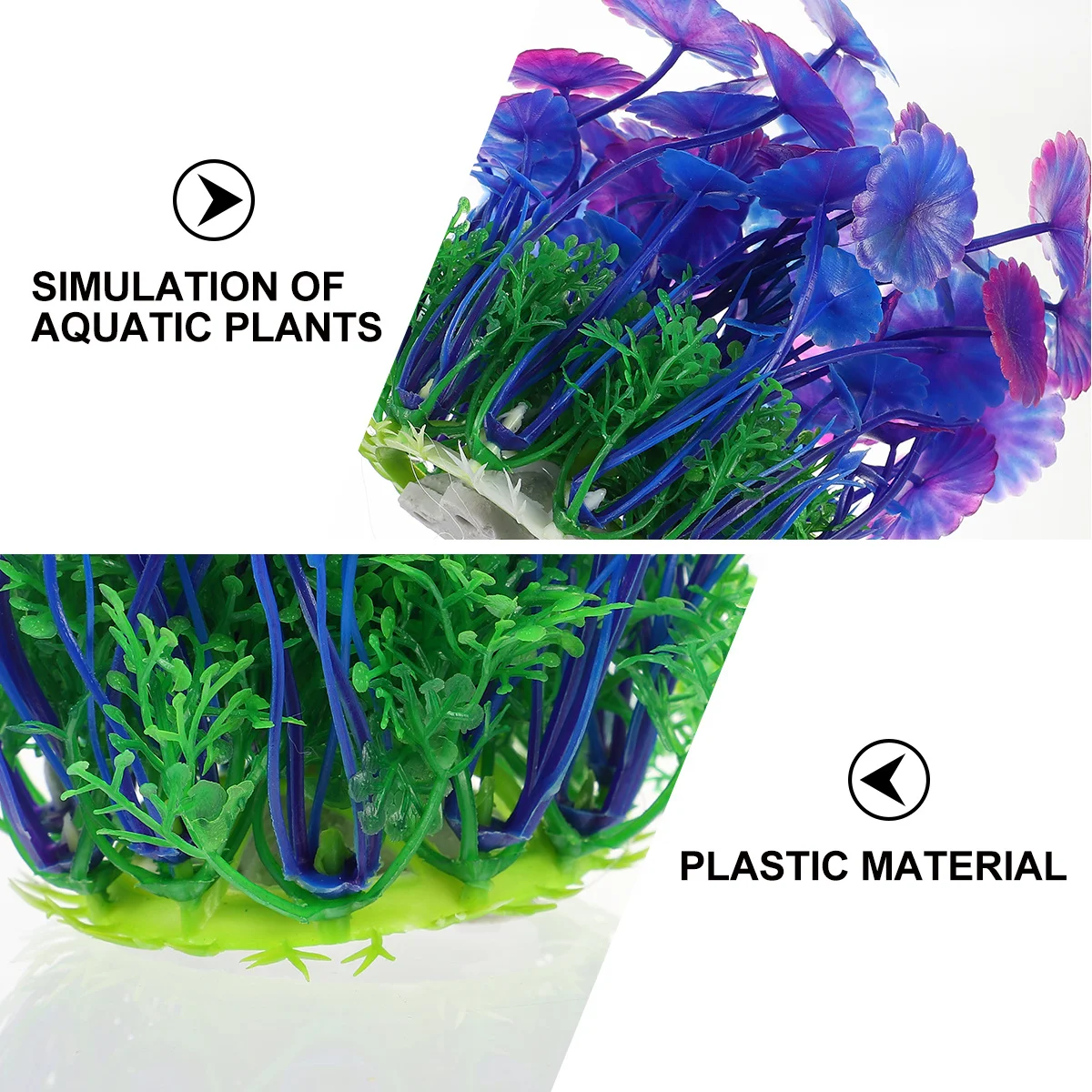 

1pcs Purple 3D Underwater Ornaments For Aquarium Fake Water Plants Decorative Aquatic Florals Plastic Pet Supplies