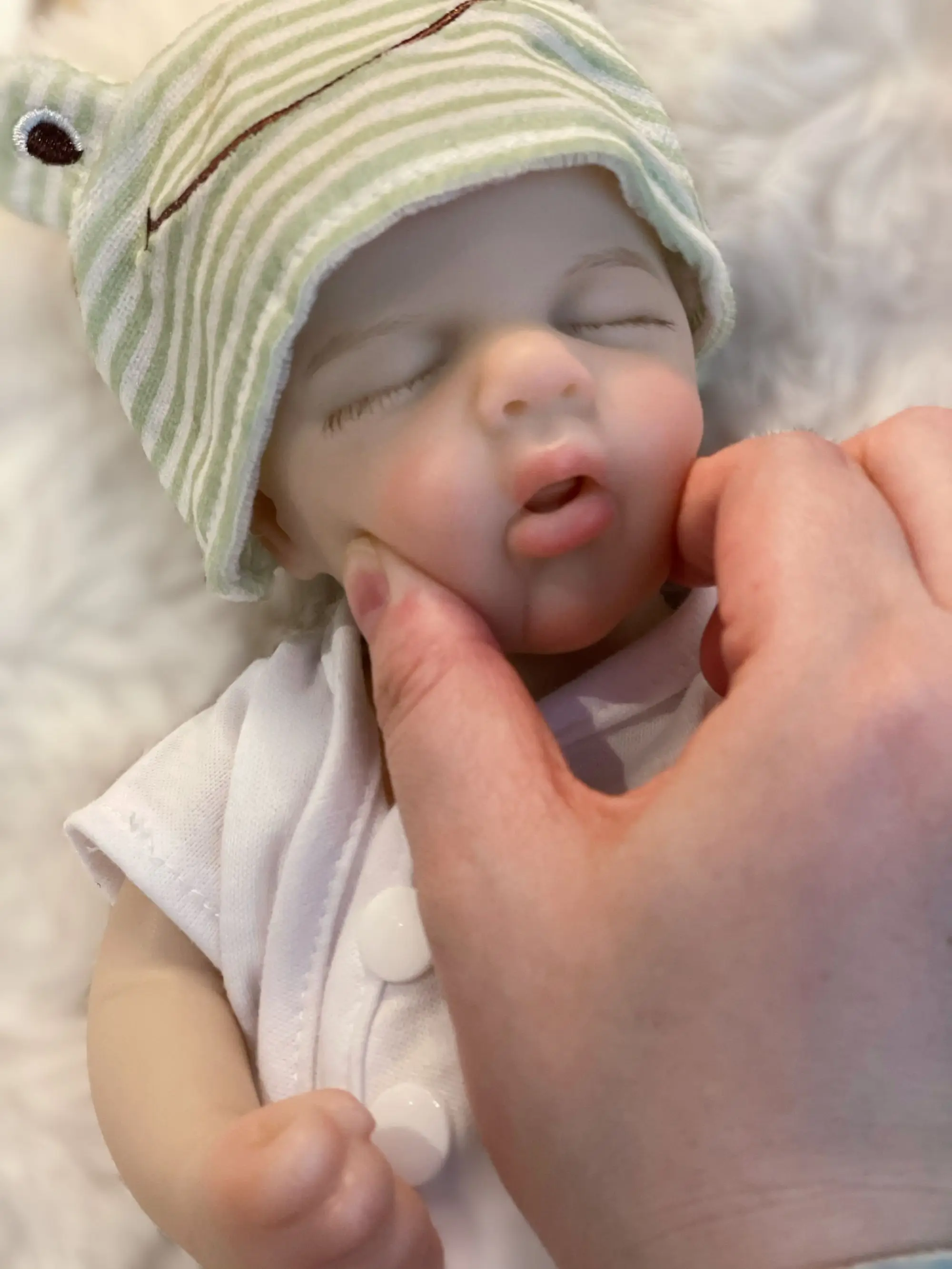 AnjoDoll 33 CM Open Mond Siliconen Loulou Waterdicht Anatomisch Correcte Pasgeboren Jongen/Meisje reborn de siliconen echte prova