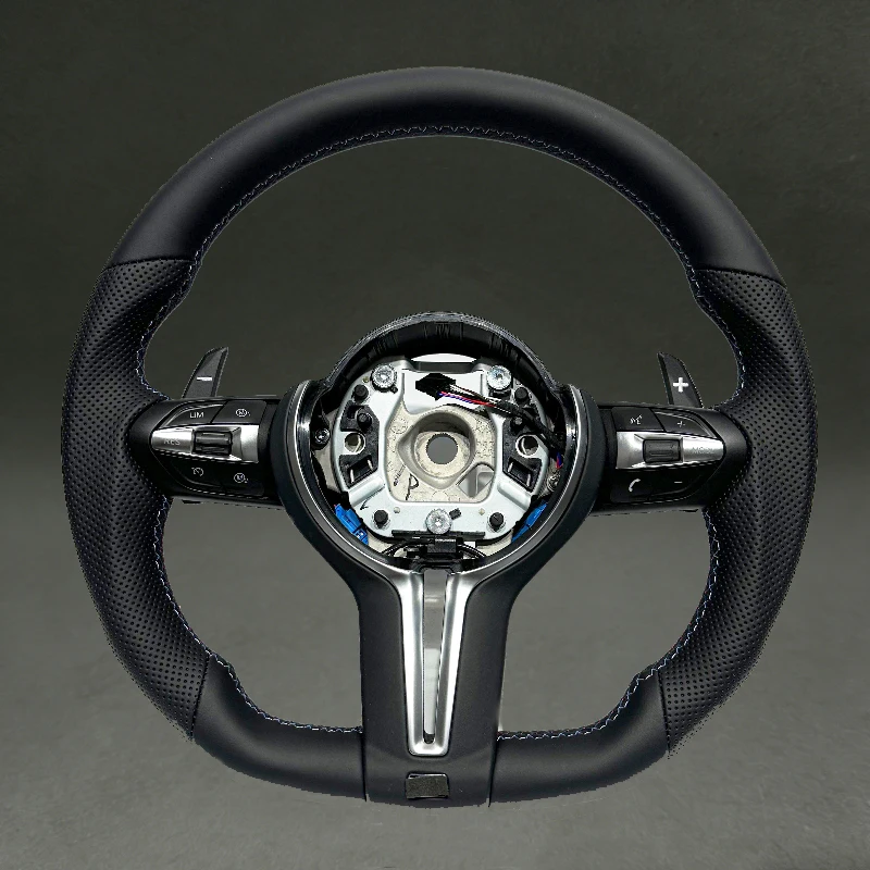 

Sport Steering Wheel for BMW 3 Series 4 Series 5 Series Quality Wheel Parts for F10 F06 F20 F22 F30 F32 Flat Bottom Black DIY
