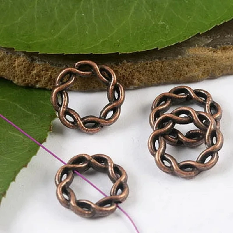 20szt 15mm nudny miedziany zakrzywiony pierścień Charms H2153 koraliki do tworzenia biżuterii