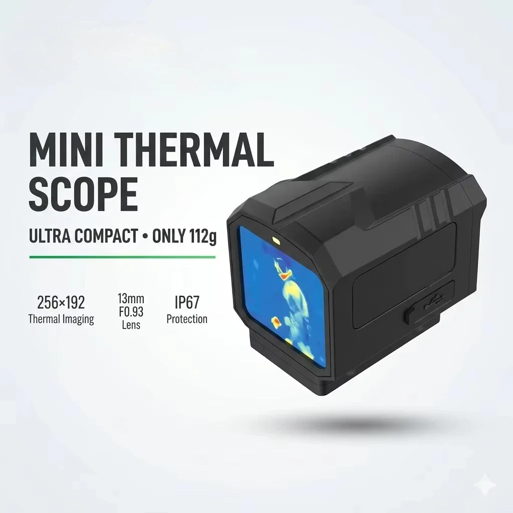 Mini Thermal Imaging Module 256*192 13mm Lens Portable Touchscreen Thermal Scope Compact Thermal Device for Outdoor Observation