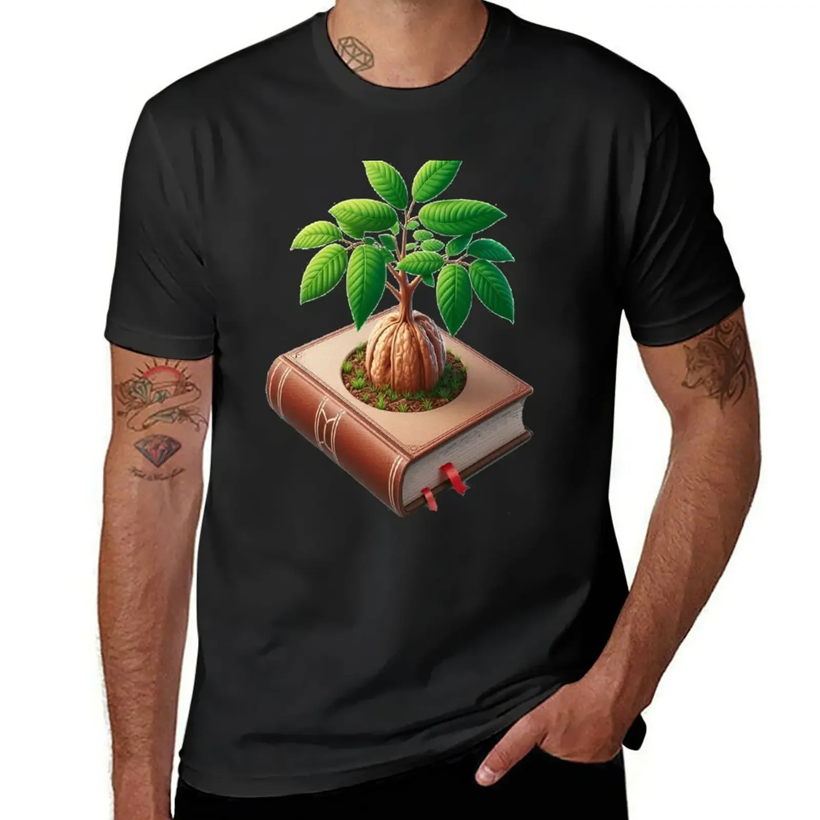 Tree of Knowledge Walnut Tree T-Shirt Blouse shirts graphic tees hippie clothes mens t shirts