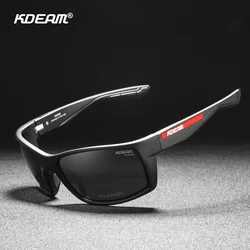 KDEAM New TR90 Polarized Driving Sunglasses for Men Ultra Light HD Outdoor Sports Colorful Anti UV Glasses Metal Hinge 8 Color