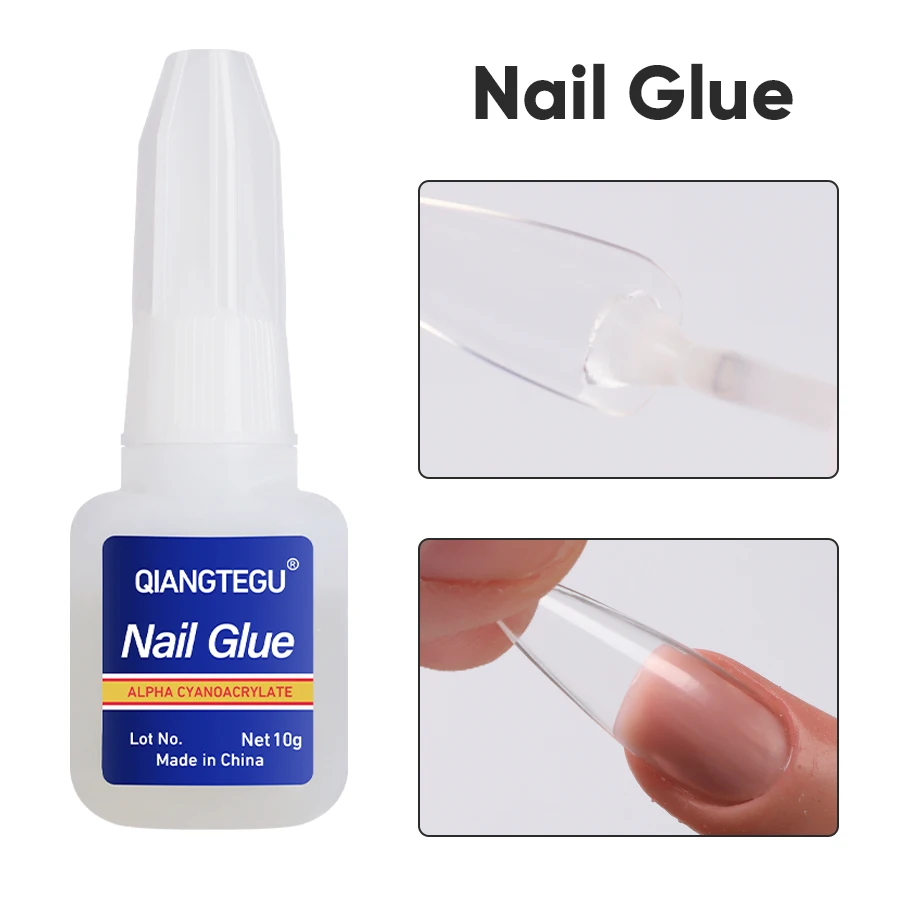 5PCS 1PCS 10g Nail Glue For False Nails Fast Drying Top Rhinestone Glue Quick Manicure Extension Gel DIY Nail Tip Art Supplies