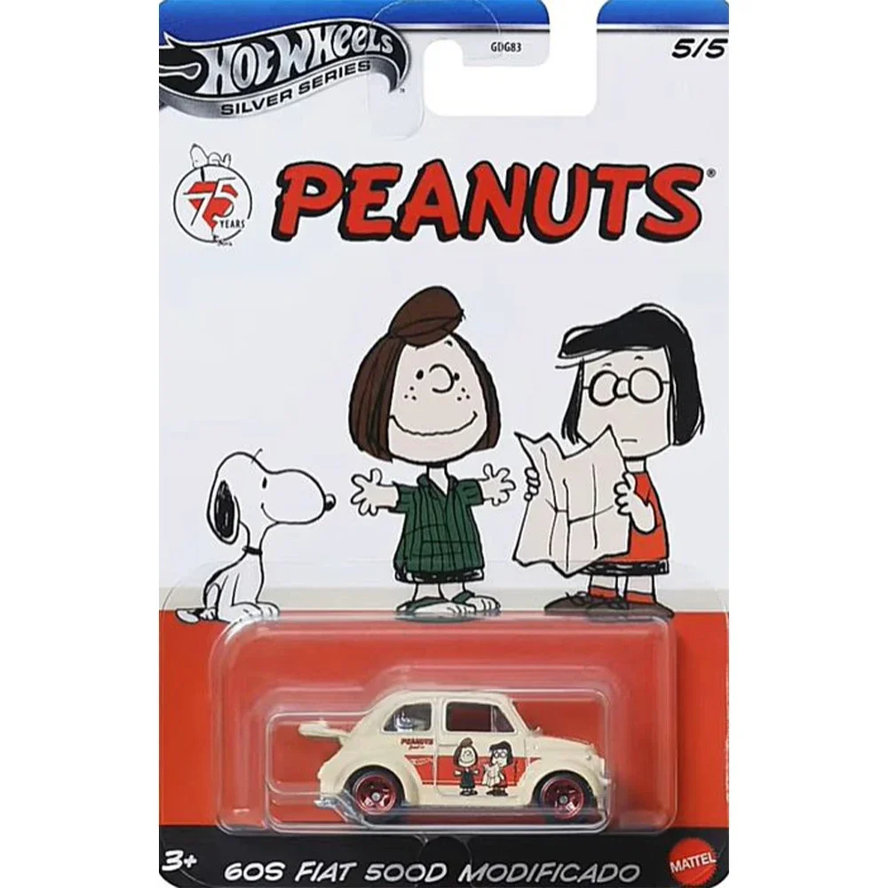 Hot Wheels Cars PEANUTS Snoopy 1985 HONDA CR-X VOLKSWAGEN BEETLE Auto Model Boys Toys Gift