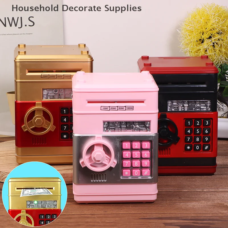 

Child's Mini ATM Piggy Bank, Automatic Coin Cash Deposit Safe, Family Interactive Storage Tool
