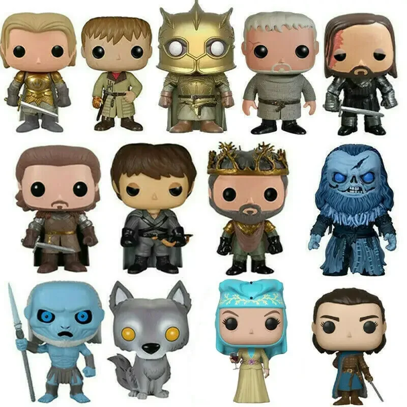 FUNKO POP  Game of Jon Snow Throne Daenerys Targaryen Drogon Ghost Tyrion Lannister Vinyl Action Figures Toys for Children